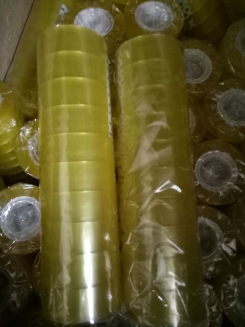 Băng dính nhỏ loại dày 12 cuộn, Băng dính nhỏ văn phòng 10 cuộn