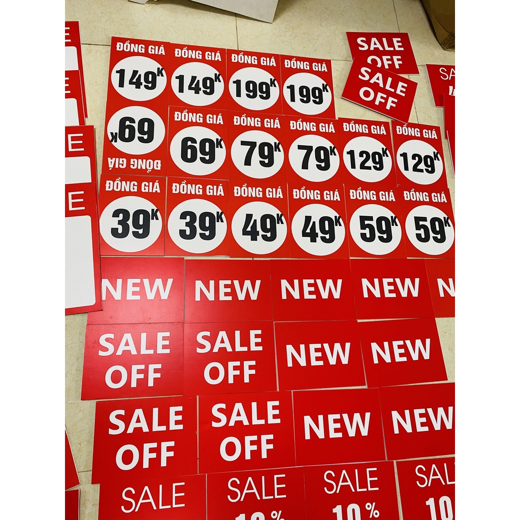 BIỂN SALE GIẢM GIÁ 10%,20%,50%, BIỂN SALE KHOẢNG TRẮNG TỰ ĐIỀN GIÁ,TẤM FOMEX ĐỒNG GIÁ 49K,99K,129K,199K IN