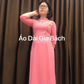 Áo dài thêu ruy băng cao cấp 250/1 áo