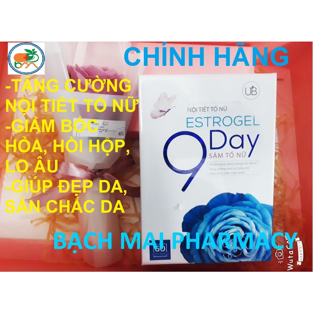 (CHÍNH HÃNG) Viên uống SÂM TỐ NỮ ESTROGEL 9 DAY, tăng cường nội tiết tố nữ, giúp làm đẹp da, tăng cường sinh lý nữ...