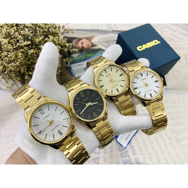 Đồng hồ nam dây kim loại Casio chính hãng Anh Khuê MTP-V005G-7AUDF