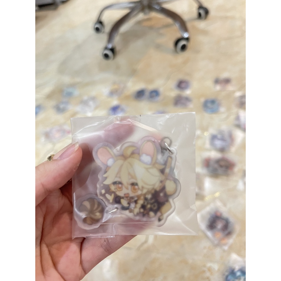 Móc khóa genshin impact động vật qiqi amber beidou fish barbara jean mona xiao razor albedo lumine ningguang ganyu hutao