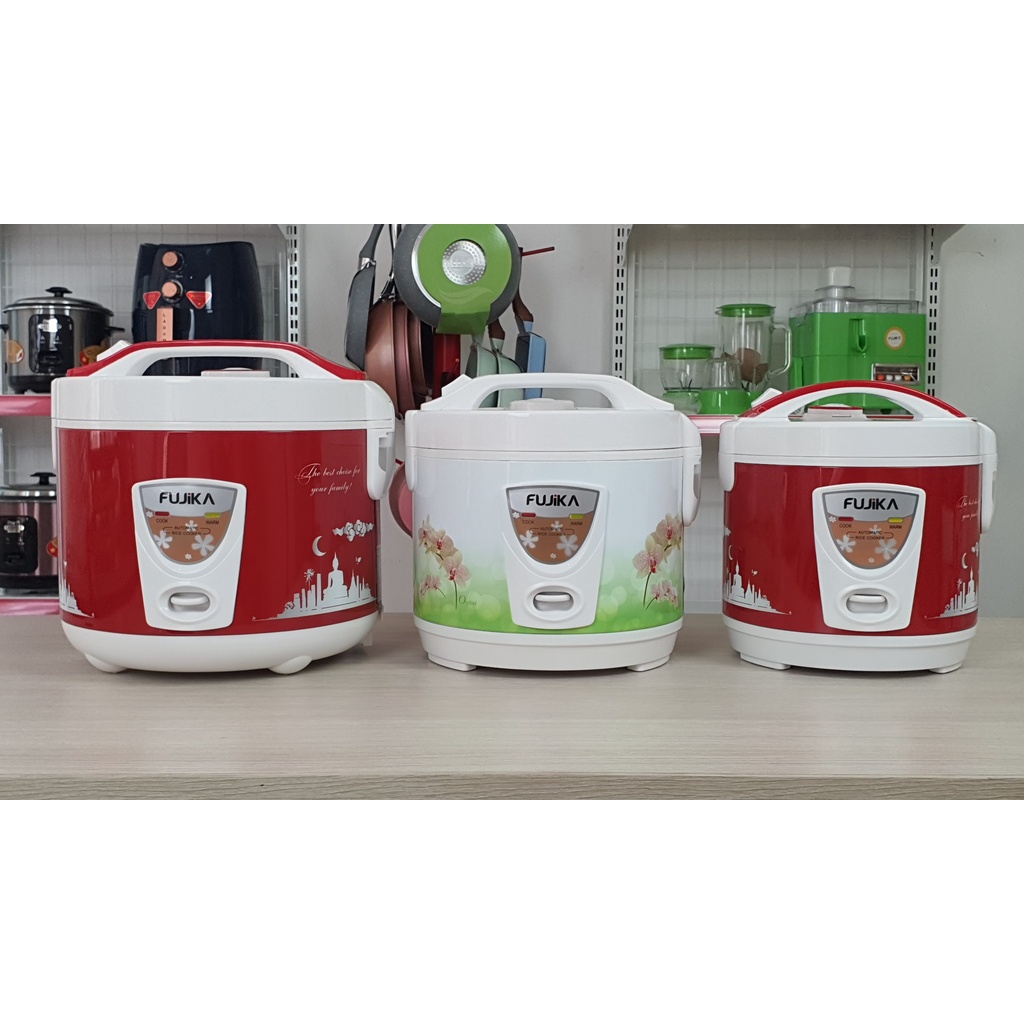 Nồi Cơm Điện 1L/1.5L/1.8L Fujika Công Suất 400W Lồng Men Chống Dính Cho 2,3 Người Ăn, mẫu ngẫu nhiên tùy đợt nhập