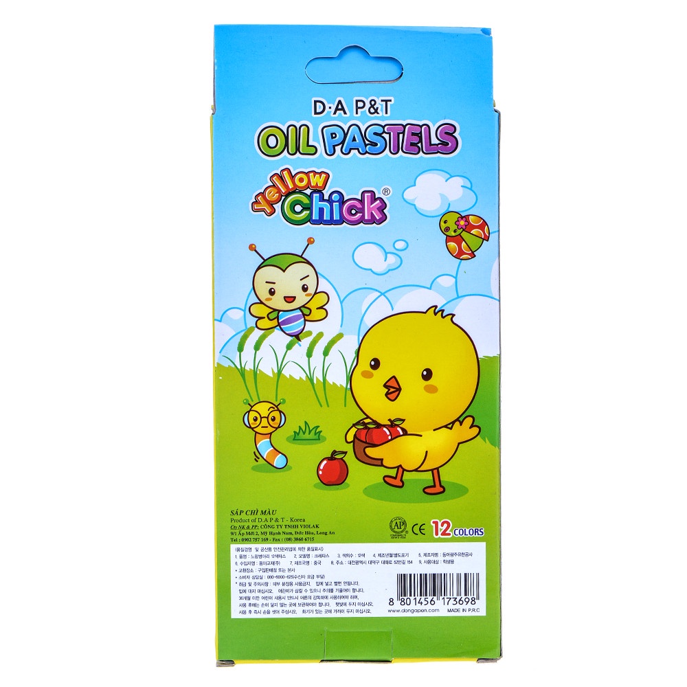 Sáp màu dầu D.A PT Con Gà 12/18/24/36 màu