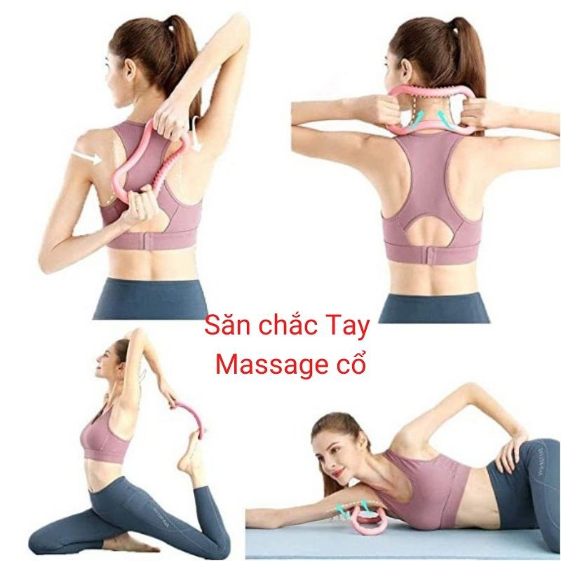 Vòng tập Yoga Myring pilates dùng với Thảm tập Yoga hỗ trợ massage và giãn cơ khi tập gym nữ và Yoga