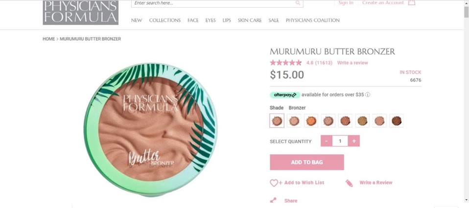 Phấn tạo Khối Physicians Butter Bronzer Physicians Formula 11Gr | BigBuy360 - bigbuy360.vn