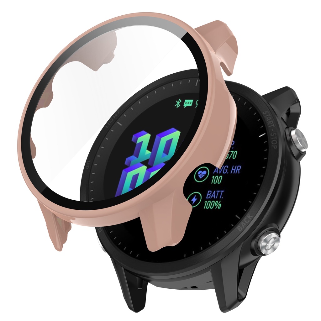 Ốp Lưng Cứng + Kính Cường Lực Bảo Vệ Màn Hình Dùng Cho Garmin Forerunner 255 255S Garmin Forerunner 955