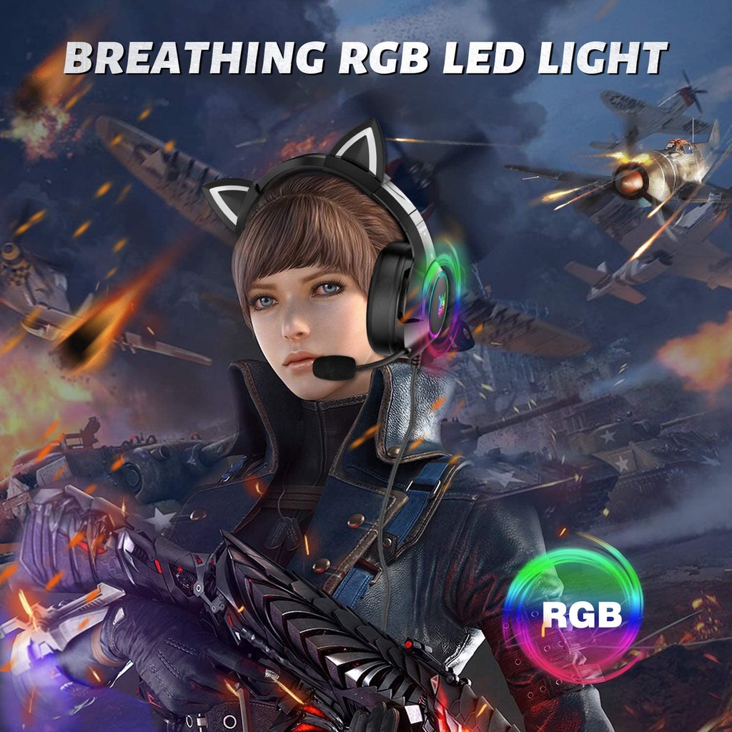 Tai nghe gaming ONIKUMA K9 màu đen micro kèm giảm tiếng ồn thích hợp cho máy tính xách tay chơi game nặng âm trầm