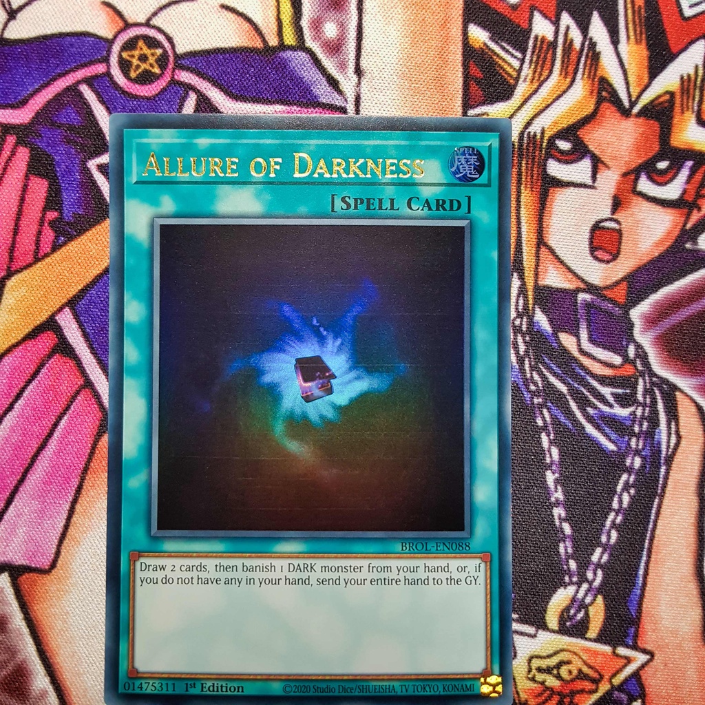 Thẻ bài Yugioh chính hãng | Allure of Darkness | BROL Ultra rare.