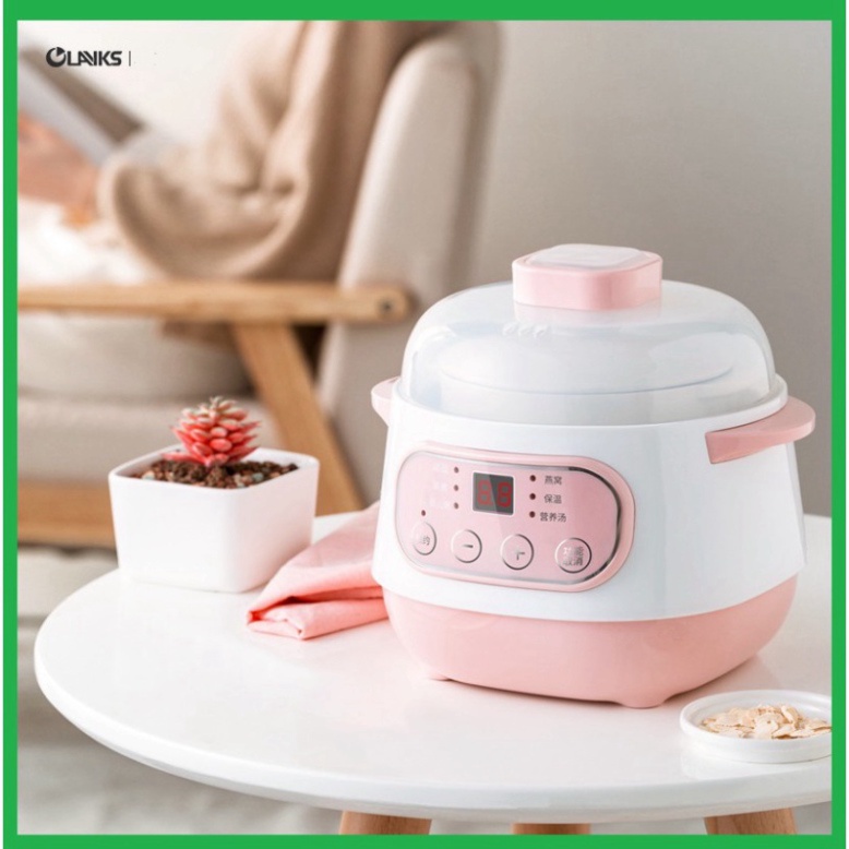 Nồi hầm cháo cho bé, Ninh, Nấu, Hấp Cách Thủy 4 IN 1 ăn dặm Babyjoy Mart