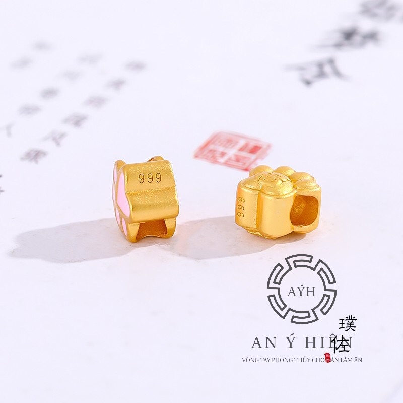 Charm Bàn chân cún Hồng #C500 ( An Ý Hiên)