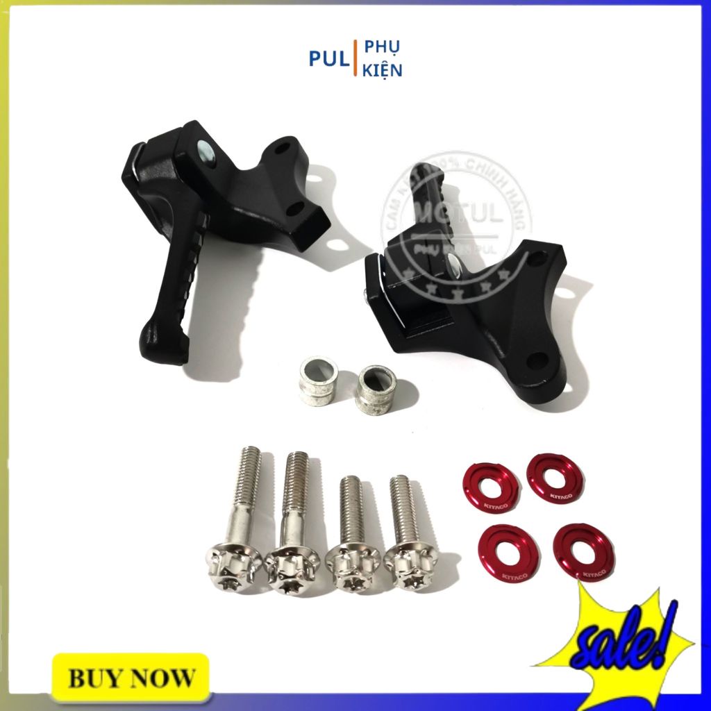Gác chân malay Winner Winner X Sonic kèm pat treo pô dày 8li nhôm cnc cao cấp