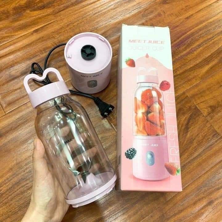 Máy xay sinh tố cầm tay mini cắm điện Meetjuice dung tích 500ml xay 9s cực nhanh