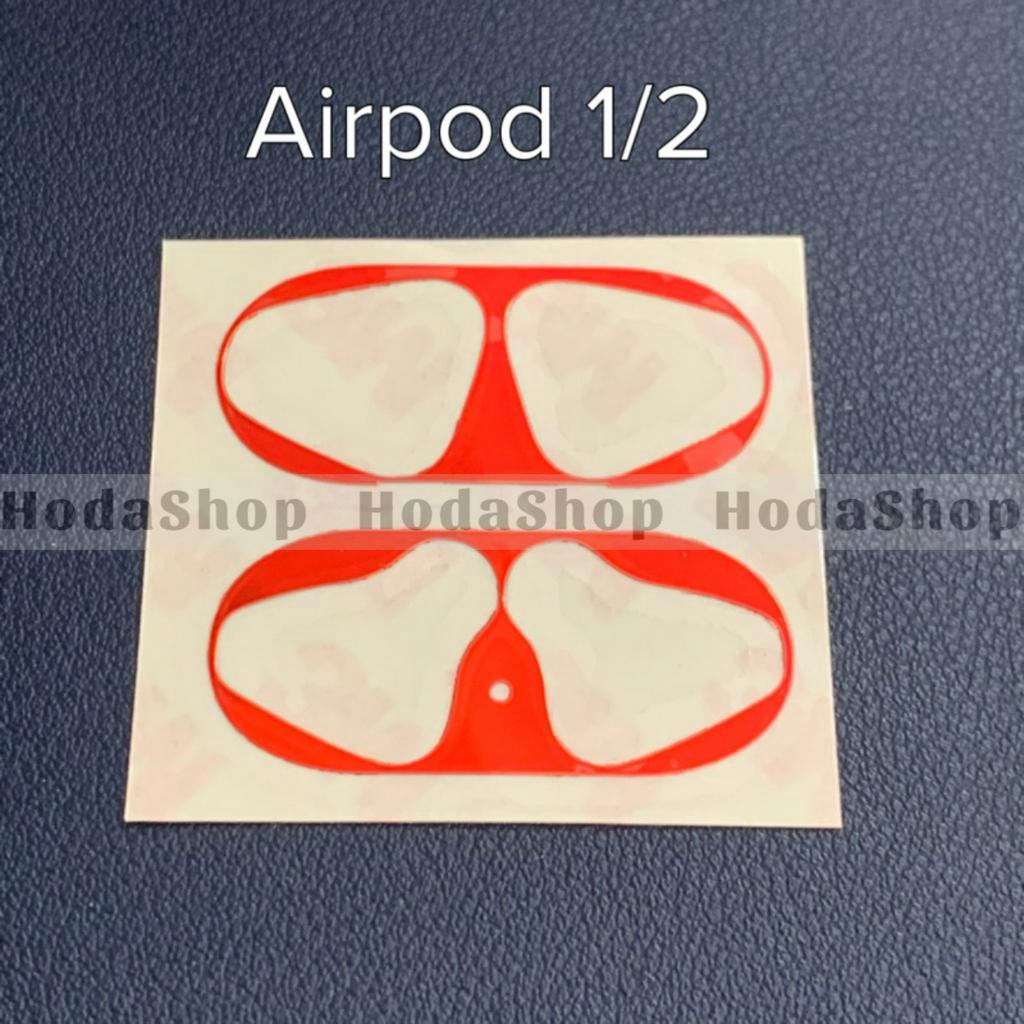Miếng dán chống bụi bẩn cho Airpod Pro 2 , Airpod 3 , Airpod Pro , Airpod 1/2 kim loại mỏng , dễ dán