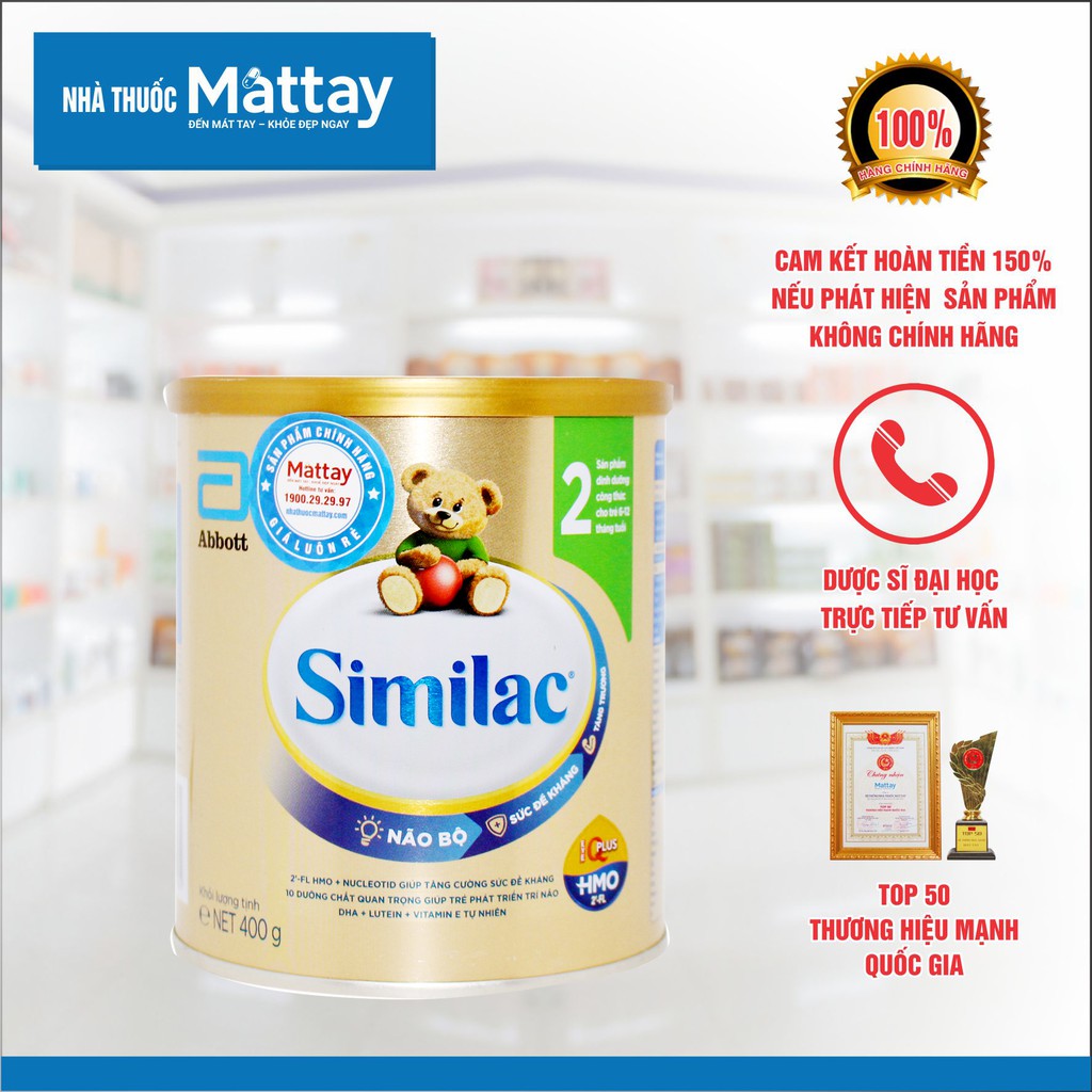 ✅  ✅  Sữa Similac Newborn 2 IQ HMO 400g  [Date xa]