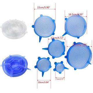 Combo 5 Bộ 6 Miếng Bọc Thực Phẩm Silicon Siêu Bền