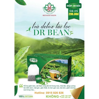 Trà thanh lọc hỗ trợ giảm cân Dr.Bean- Hộp 30 túi lọc