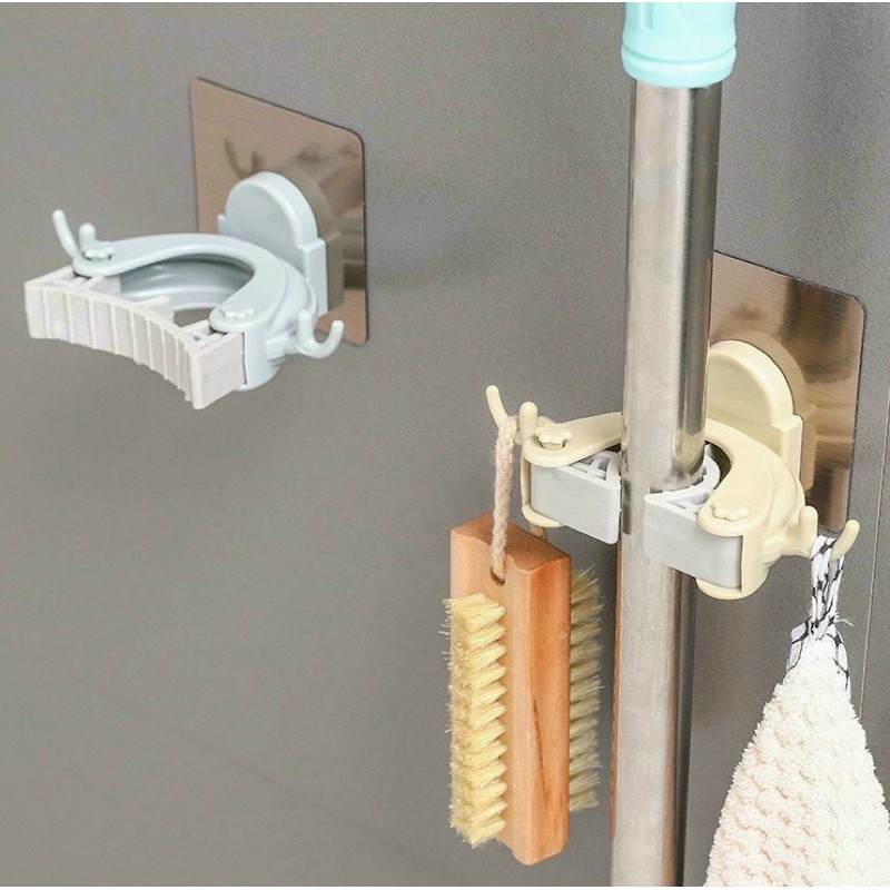 Móc dán treo câu lau nhà, chổi đa năng chịu lực tốt