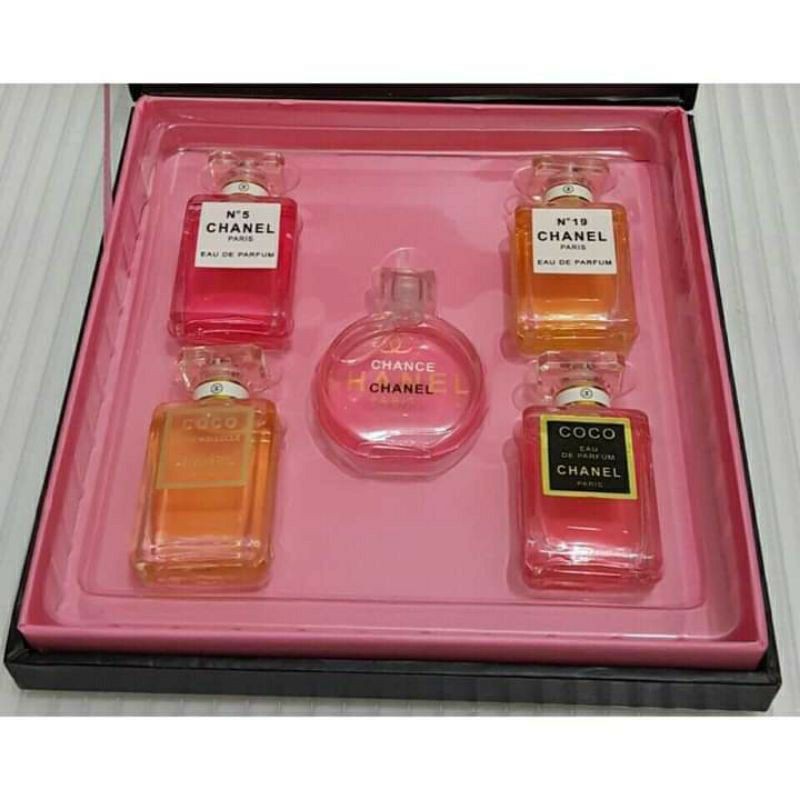 Bộ 5 Chai Nước Hoa Chanel Đa Dạng 5 Hương Thơm Khác Nhau Dạng Chấm
