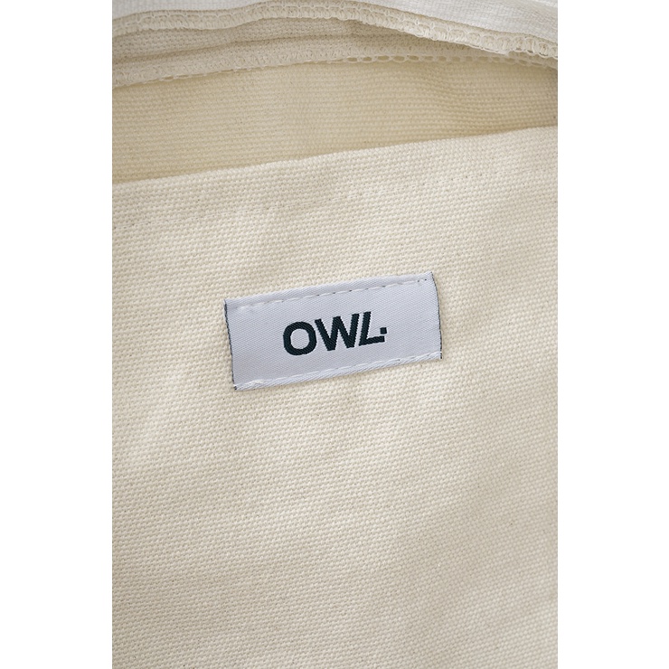 OWL BRAND® CANVAS TOTE BAG - Túi đeo vai Vải canvas / Trắng