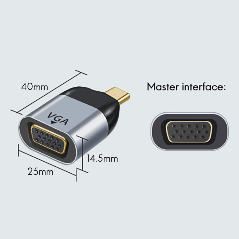 (Đang Bán) Bộ Chuyển Đổi Usb-C Sang Vga 1080p 60hz Hd Vga