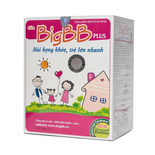 HÀNG CHÍNH HÃNG Cốm BigBB Plus (Hồng) - Mũi họng khỏe, trẻ lớn nhanh