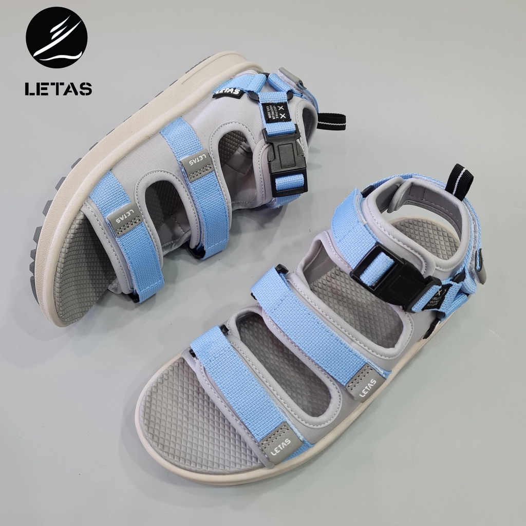 Sandal Unisex Letas D8830 Xanh ngọc ghi