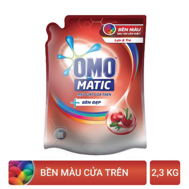 Combo 2 Túi Nước giặt OMO Matic cho máy giặt cửa trên Túi 2.2kg