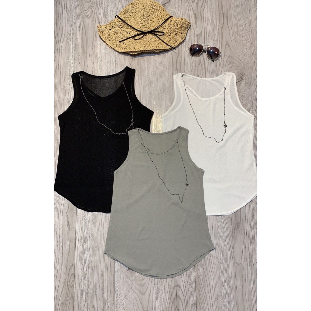 Áo tank top chất cotton giấy mỏng