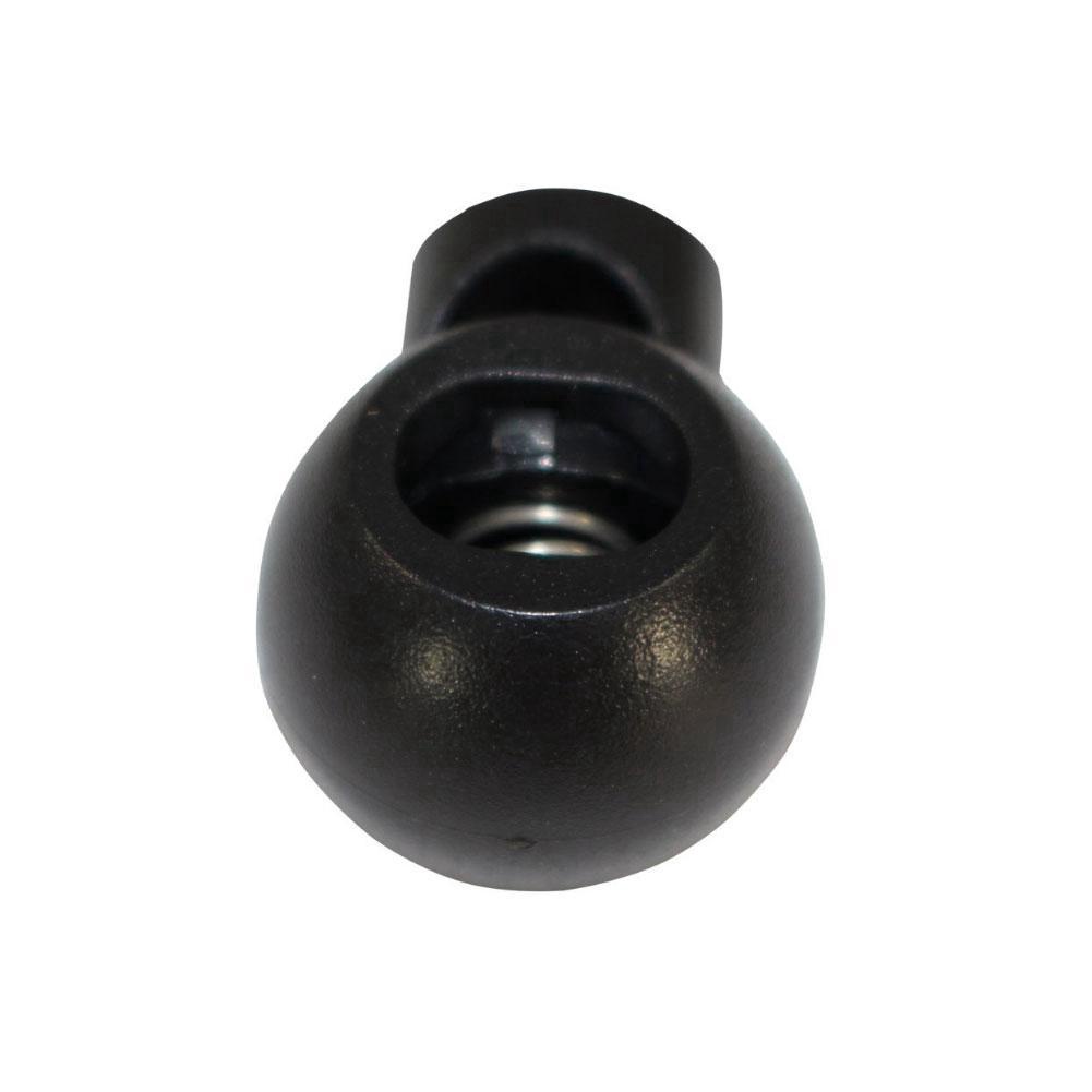 Dây rút khóa tròn bằng nhựa màu đen 18.6x15.1mm