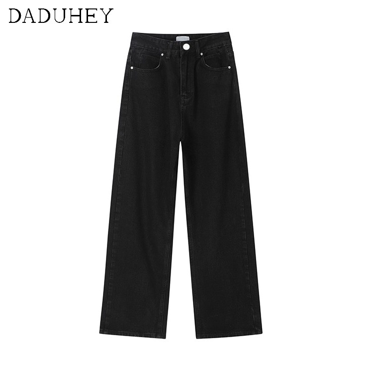 Quần jean nữ DADUHEY ống rộng lưng cao thời trang với 6 màu tuỳ chọn