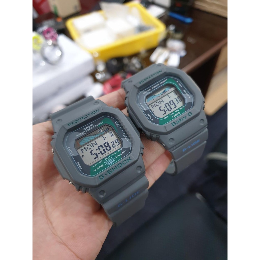 Đồng hồ đôi Casio G Shock GLX-5600VH-1DR và baby G BLX-560VH-1DR - Chống nước độ sâu