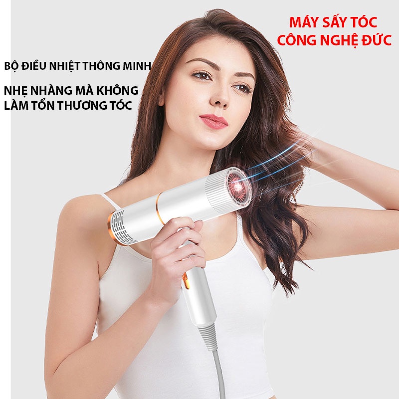 Máy Sấy Tóc 2 Chiều Nóng Lạnh Tạo Kiểu, Kiểu Dáng Sang Trọng, Cung Cấp Ion Chăm Sóc Phụ Hồi Tóc, Bảo Hành 12 Tháng