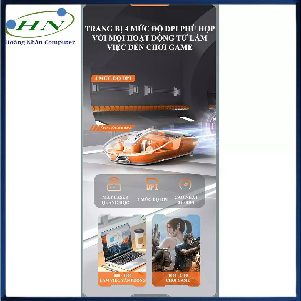 Chuột FMOUSE M133 không dây kết nối Bluetooth và USB 2.4G