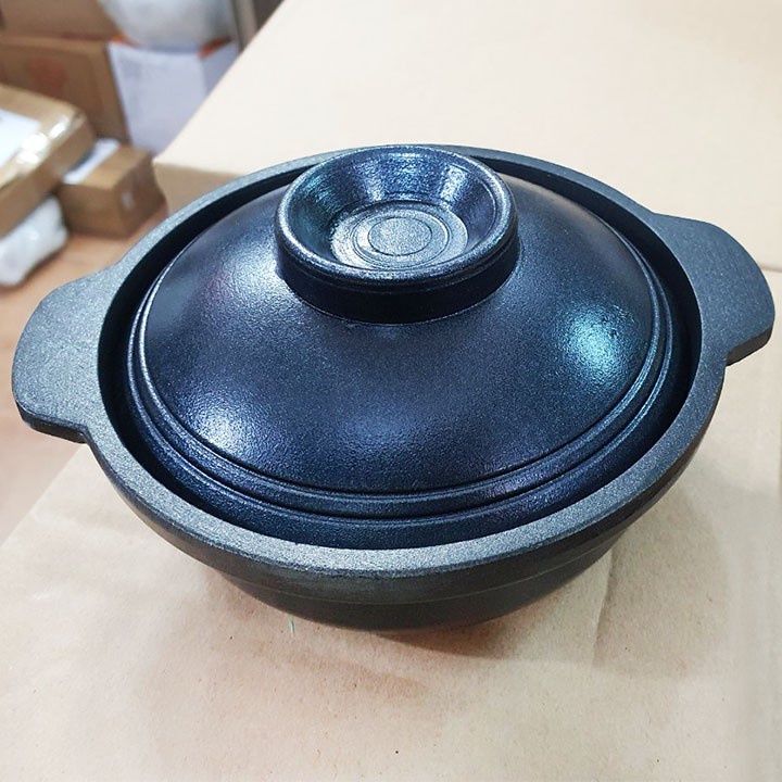 [ THỐ ] Nồi gang nhôm kho quẹt 12cm đúc nguyên khối Dragon chống dính