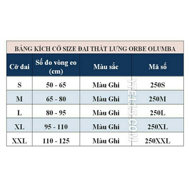 Đai Cột Sống Thắt Lưng Cao Cấp Olumba ORBE - Việt Nam