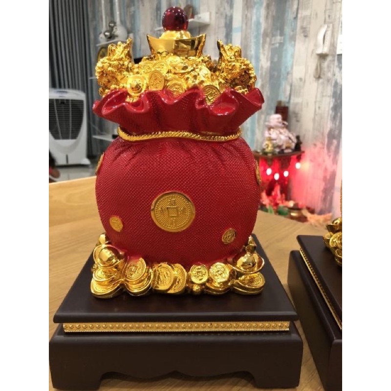 Túi vàng Kim Bảo Tài lộc phong thủy cao 34cm | BigBuy360 - bigbuy360.vn