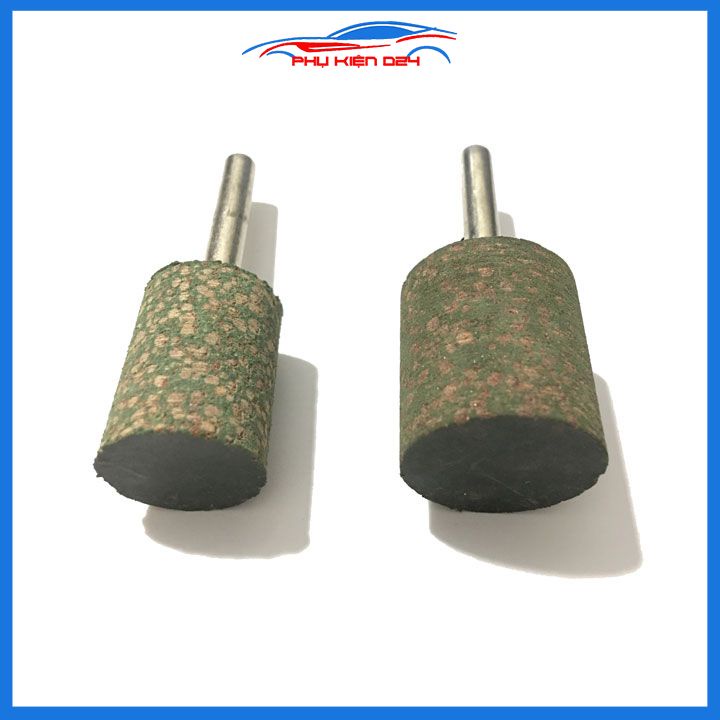 Mũi mài cao su xanh hình trụ trục lắp 6mm đánh bóng gỗ nhựa thạch cao