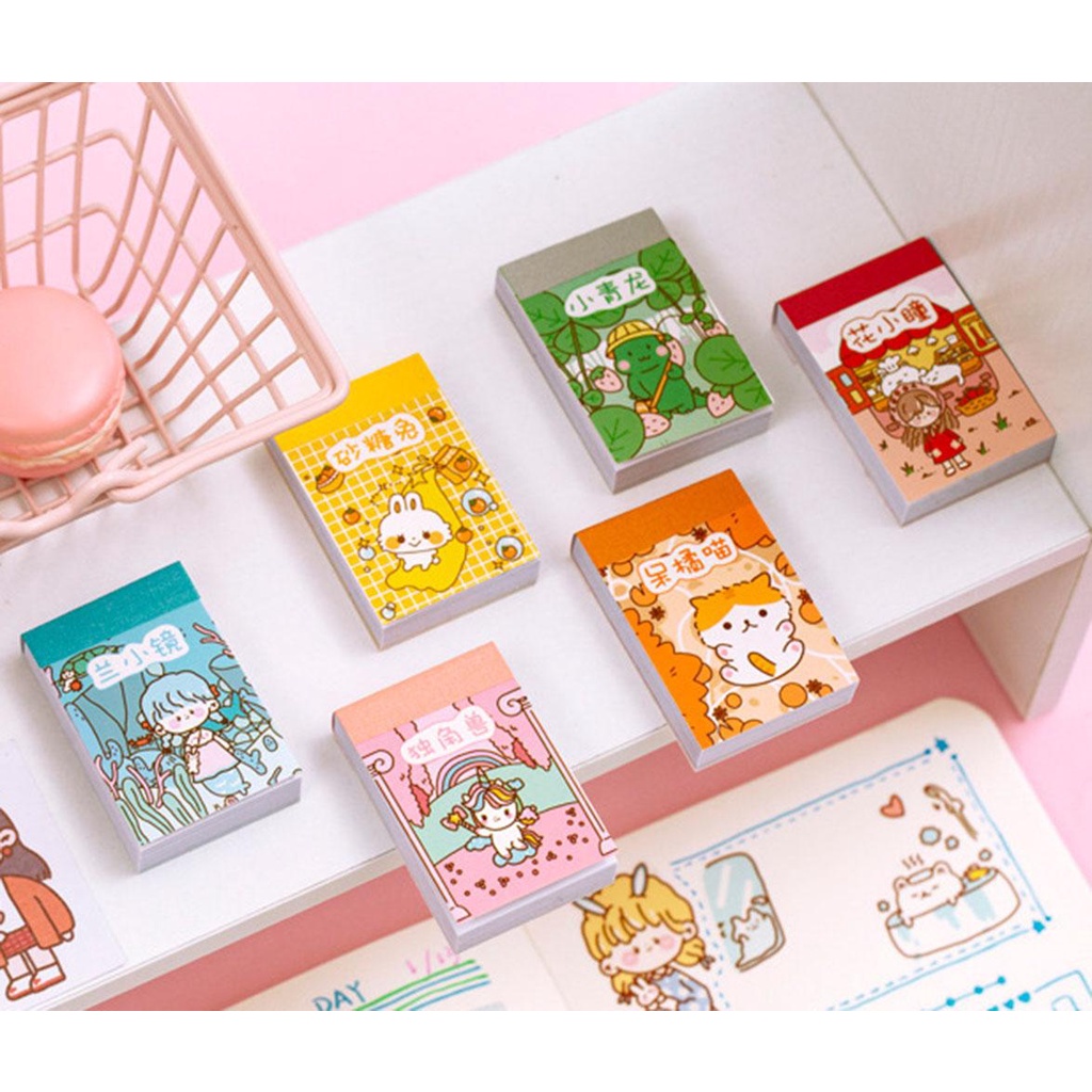 Miếng Dán Mini Dễ Thương Dùng Trang Trí Nhật Ký / Văn Phòng / Trường Học