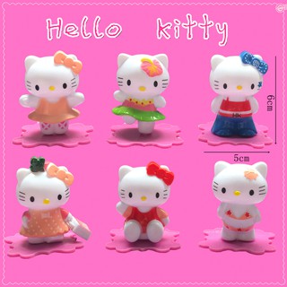 Mô Hình Búp Bê Hello Kitty Xinh Xắn Dùng Để Trang Trí Bánh Sinh Nhật