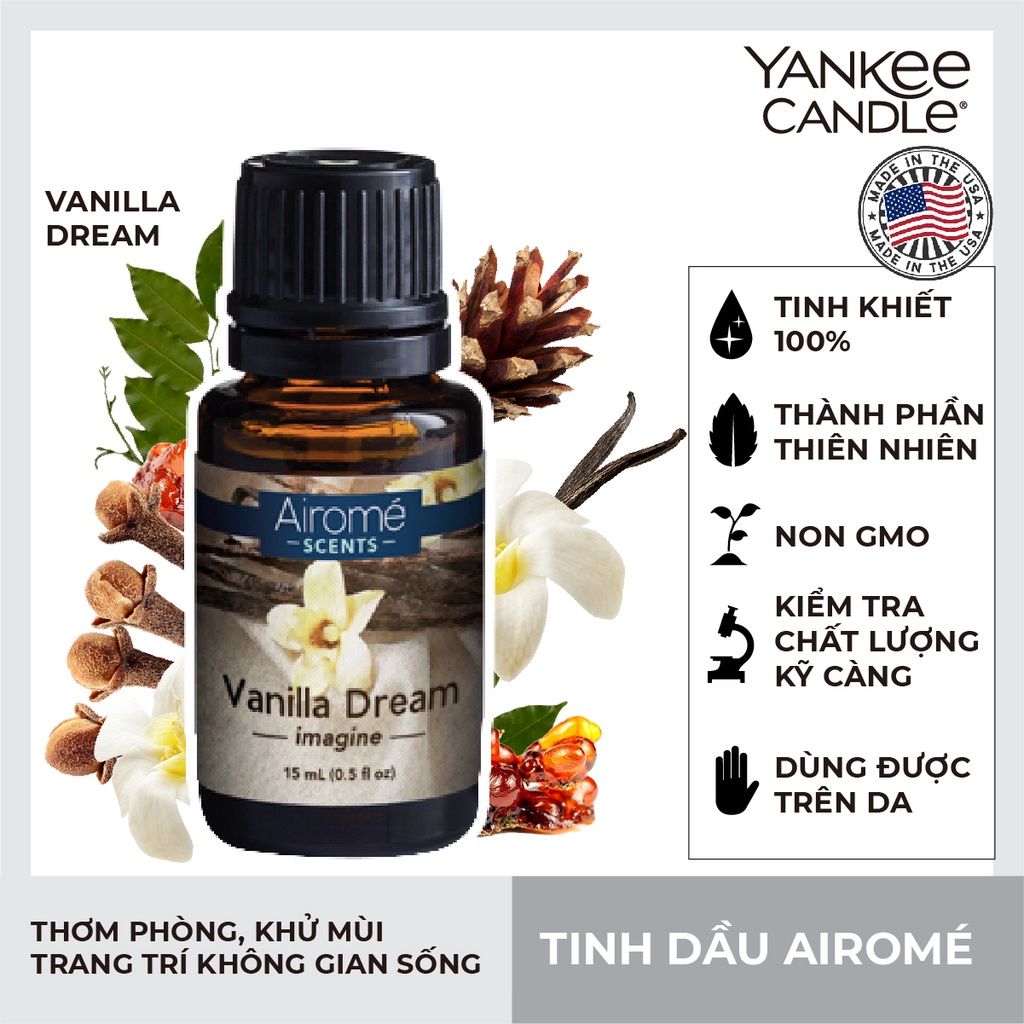 Tinh dầu Airomé Yankee Candle - Vanilla Dream Scents 15ml