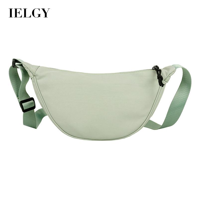 Ielgy Túi Đeo Vai Bằng Nylon Hình Bánh Bao Nhẹ Và Đơn Giản Cho Nữ