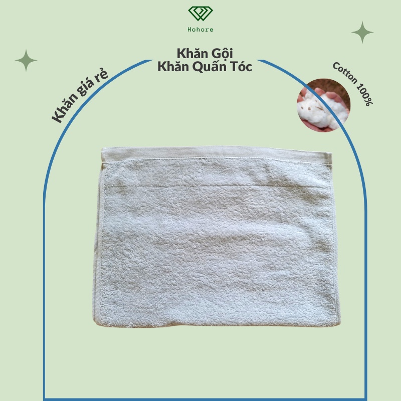 Khăn lỗi giá rẻ songwol khăn gội khăn quấn tóc 34cm x 82cm khăn cotton 100% thấm hút tốt không xù không rụng lông
