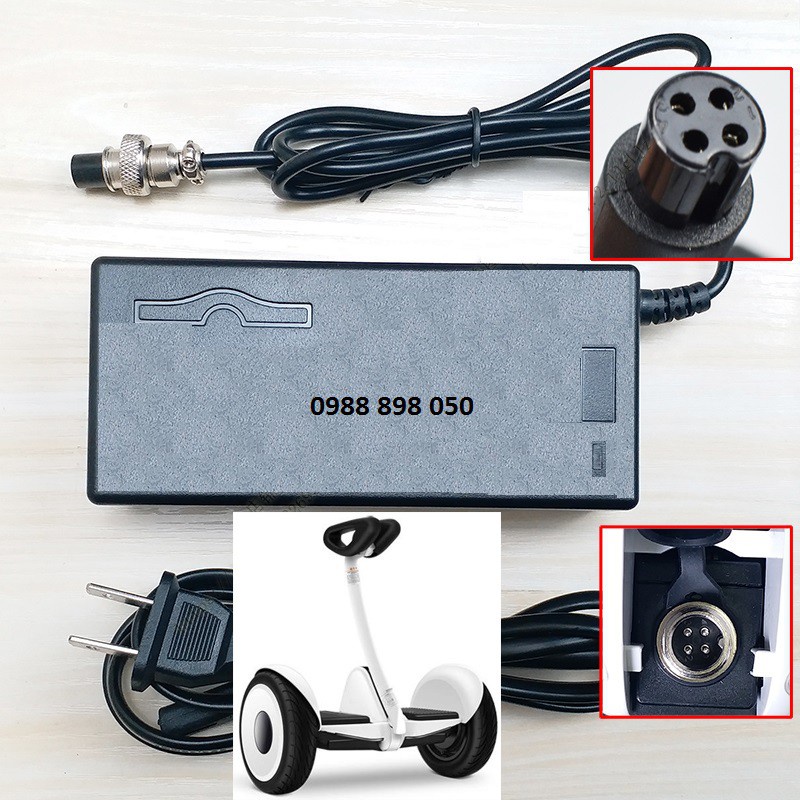 Sạc 63V 1.1A xe Ninebot chân 4 lỗ
