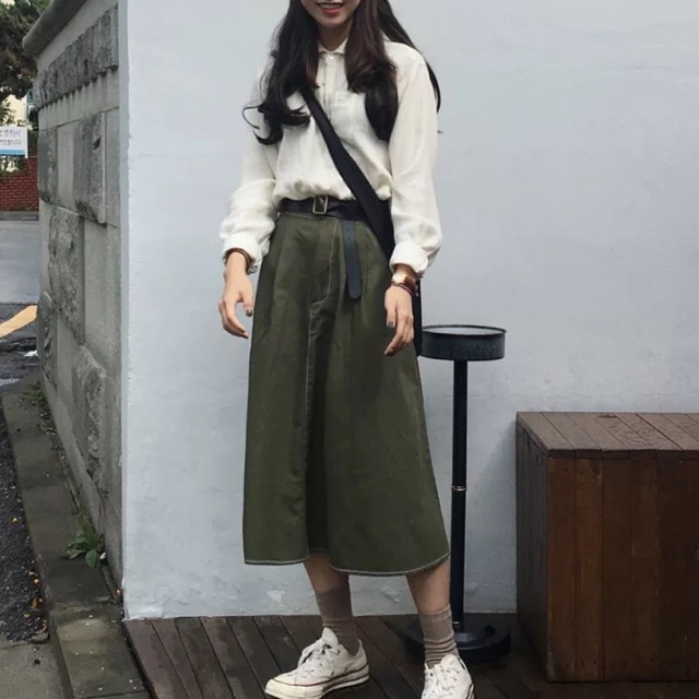 Chân váy xanh bộ đội