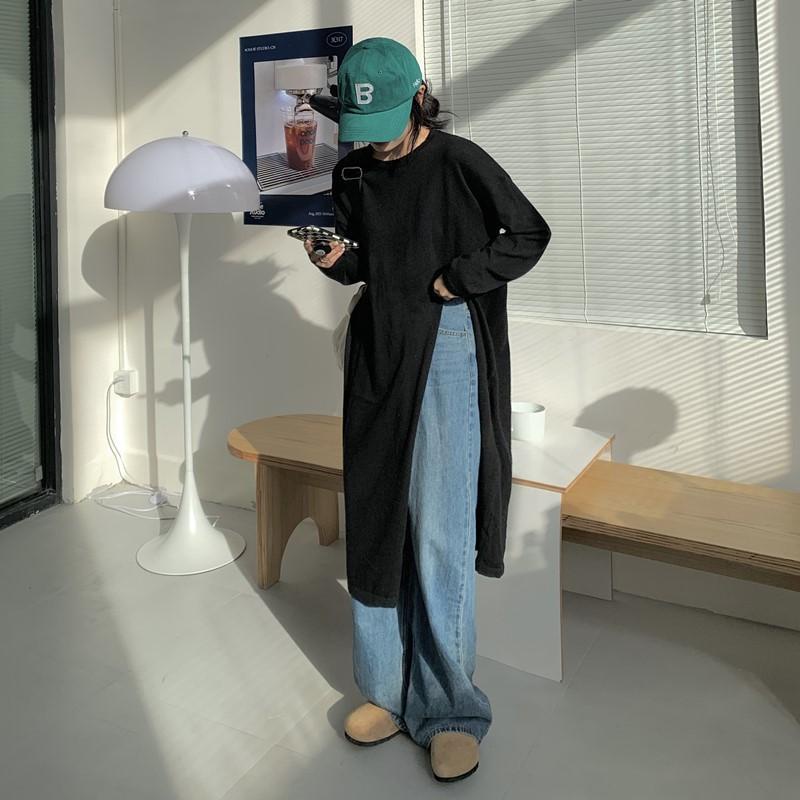 &quot;Trong chứng khoán&quot; hàn quốc của đức rong dài áo thun thời trang màu sắc màu sắc mở ngã ba áo khoác