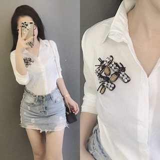 Áo sơ mi trắng nữ size s
