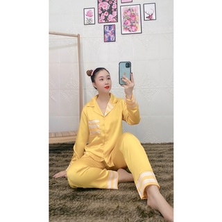 ĐỒ BỘ NỮ PIJAMA LỤA SATIN TAY DÀI QUẦN DÀI
