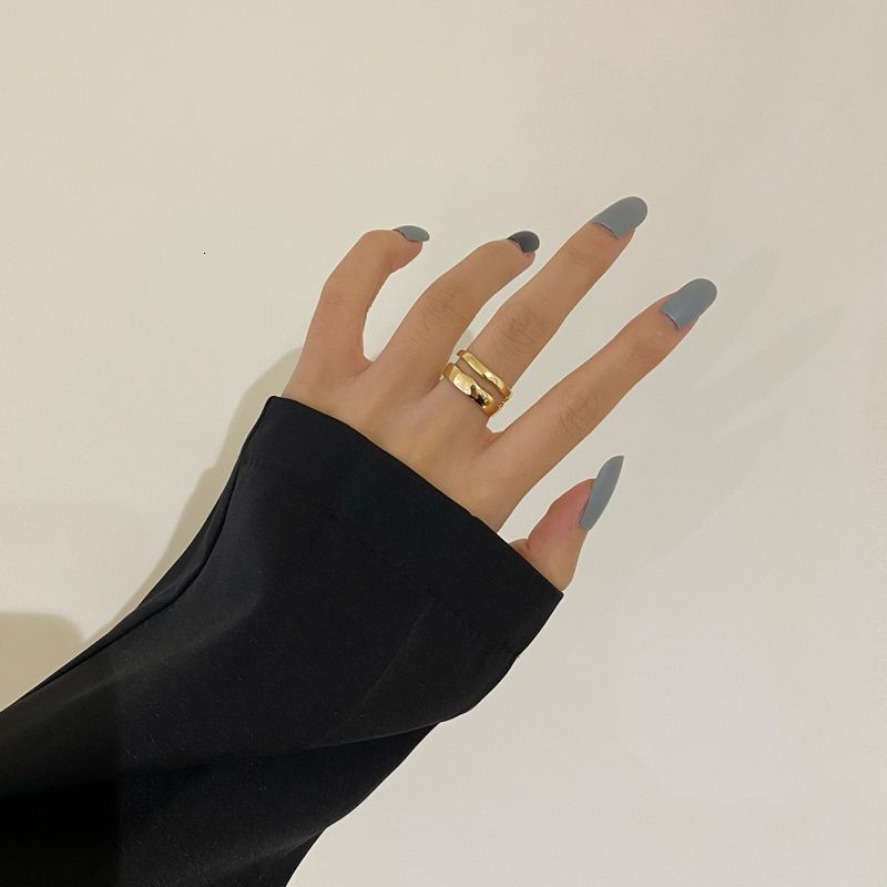 Nhẫn Hở Hình Gợn Sóng Đơn Giản Thời Trang