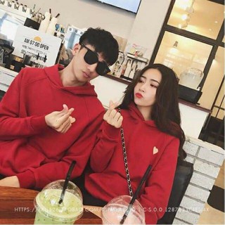 ÁO ĐÔI THU ĐÔNG NAM NỮ MÀU ĐỎ, ÁO HOODIE CHẤT DÀY DẶN